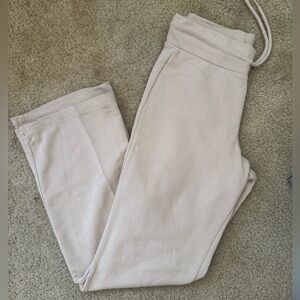 H&M Neutral Cream Drawstring straight leg sweat Pants